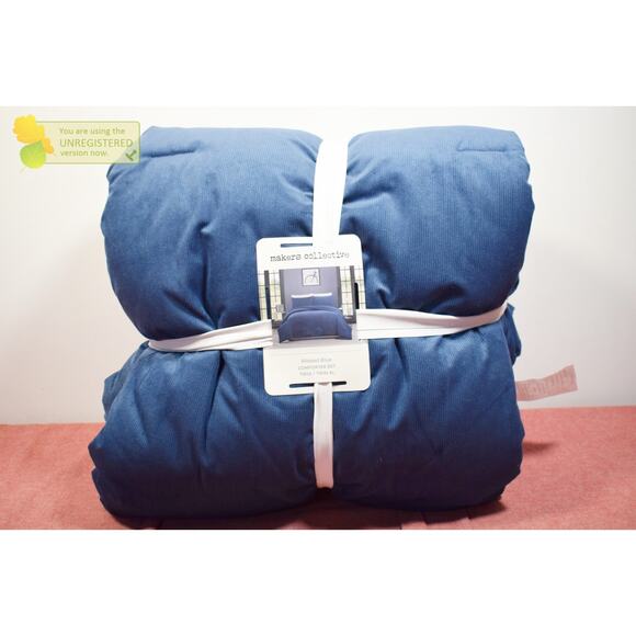 Makers Collective Teen Twin/Twin XL Corduroy Comforter Set Blue* - Picture 1 of 7